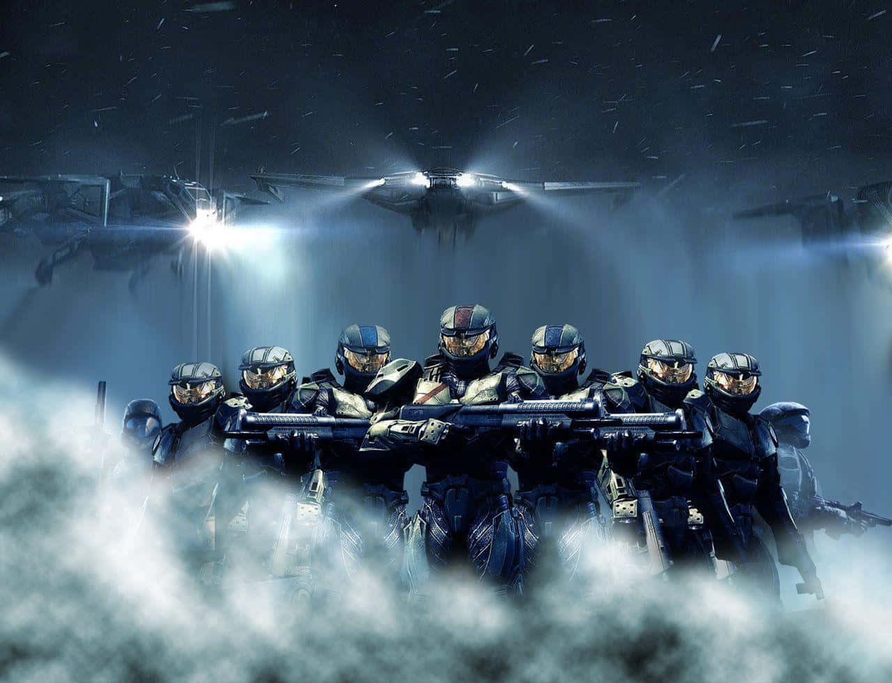 Halo Spartans Ready for Battle Wallpaper
