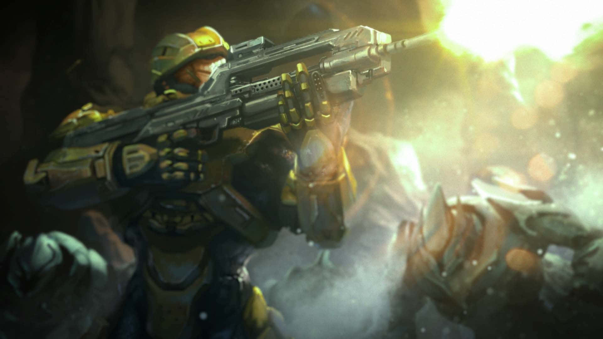 Halo Spartans in Battleground Wallpaper