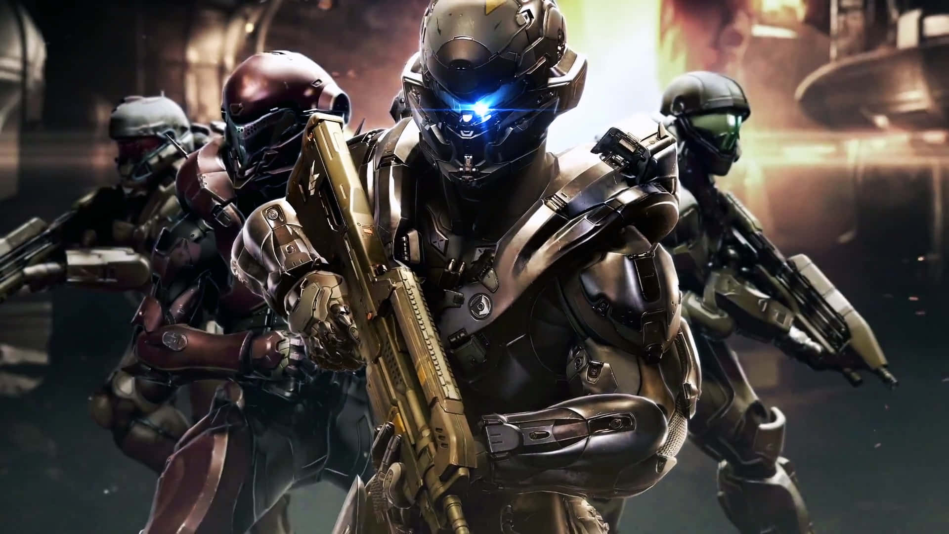 United in Battle - Halo Spartans Ready for Action Wallpaper