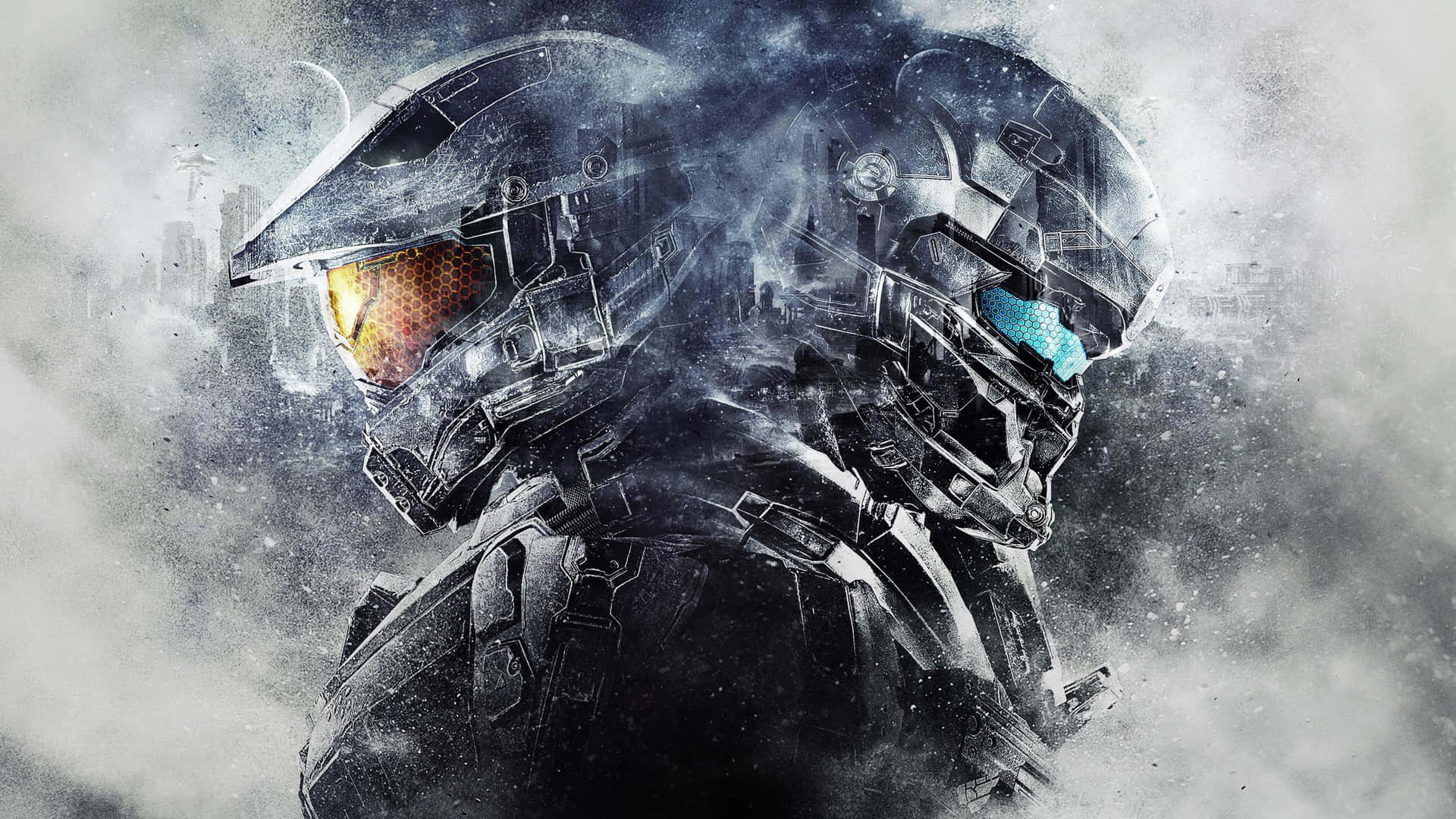 Epic Battle - Halo Spartans in Action Wallpaper