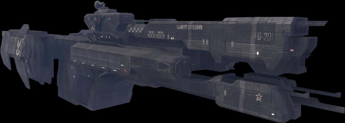 Download Halo U N S C Frigate Render | Wallpapers.com