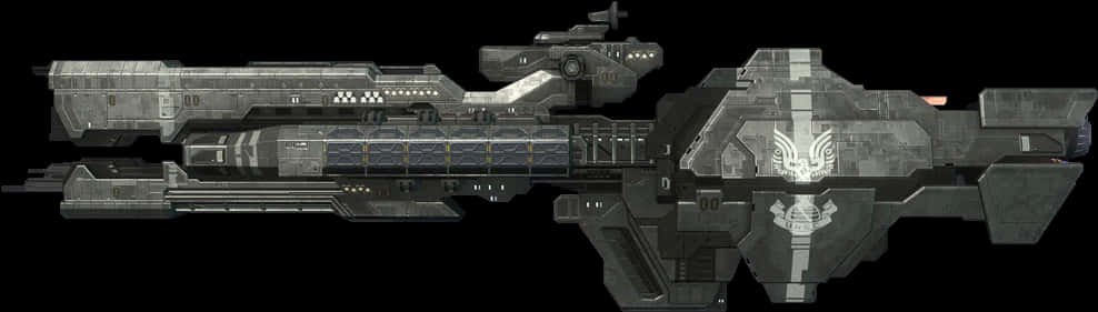 Halo U N S C Frigate Side View PNG