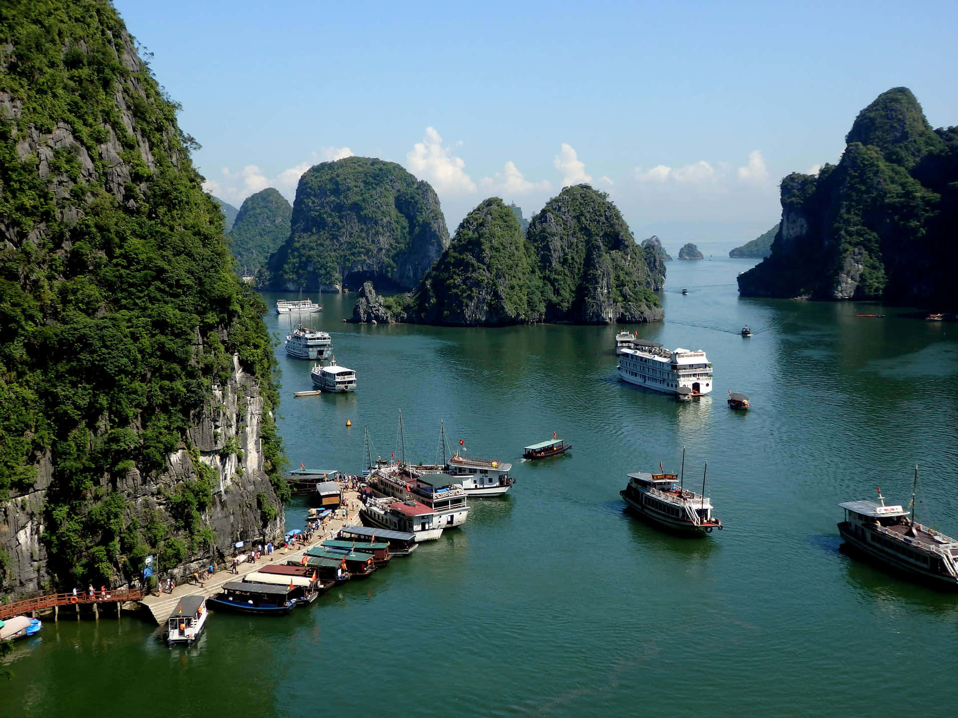 Halong Bay In Vietnam Southeast Asia Background