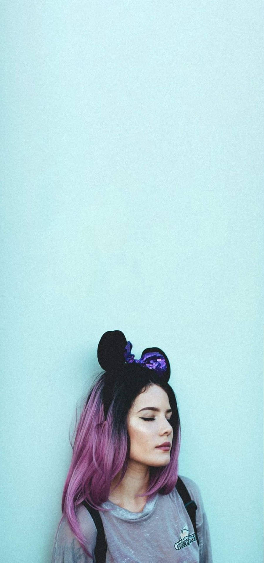 Halsey Casual Purple Hair Background