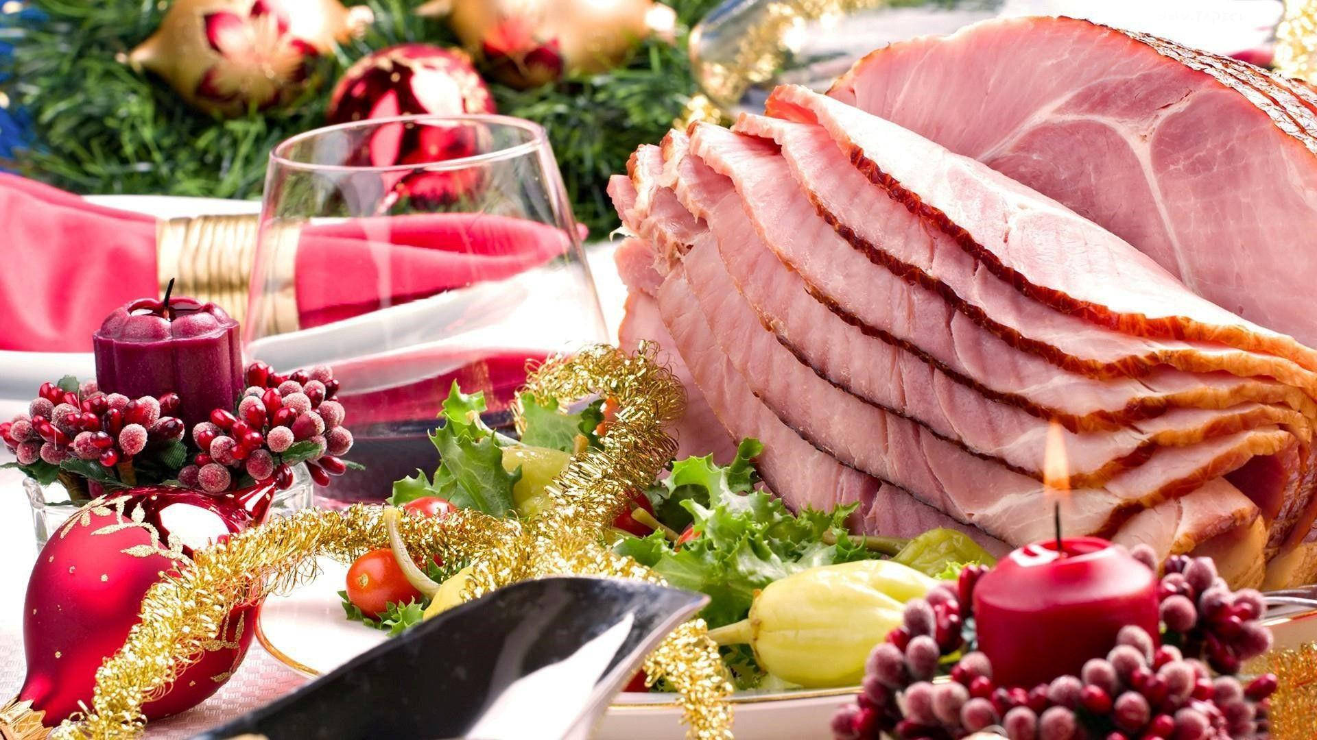 Ham Slices For Christmas Dinner Wallpaper