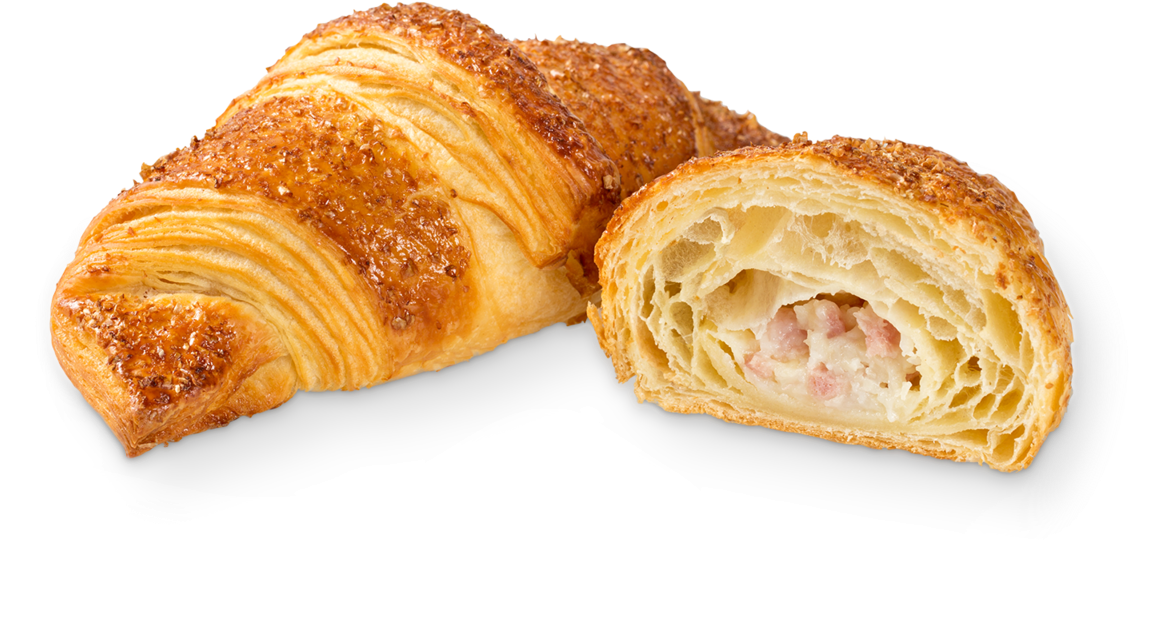 Hamand Cheese Croissant Cut Open PNG