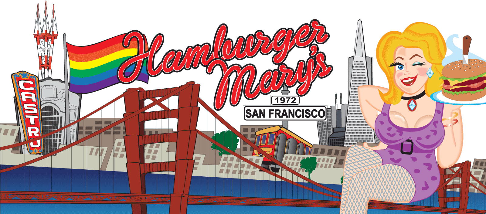 Hamburger Marys San Francisco Illustration PNG