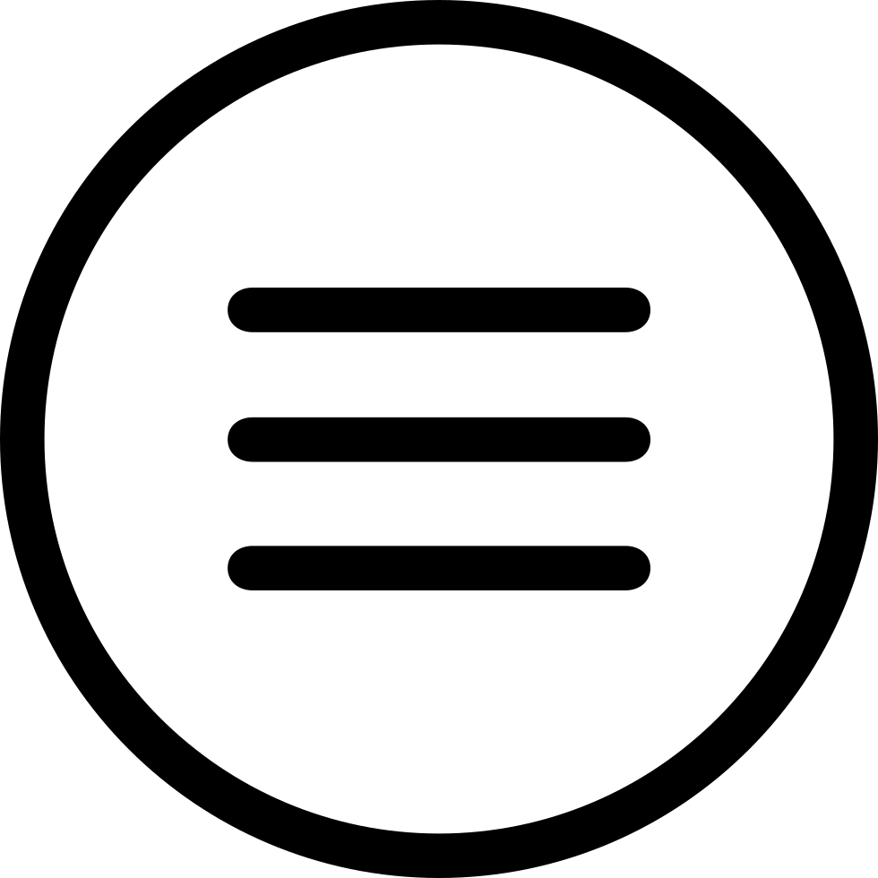 Hamburger Menu Icon Simple PNG