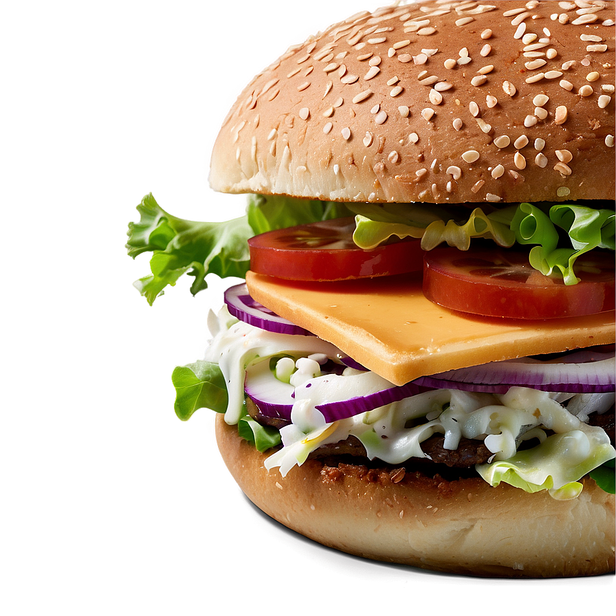 Download Hamburger With Coleslaw Png Fdw | Wallpapers.com