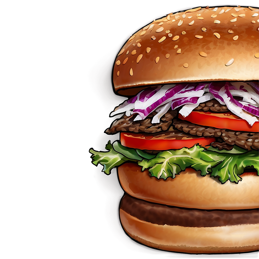 Download Hamburger With Coleslaw Png Sqa25 | Wallpapers.com