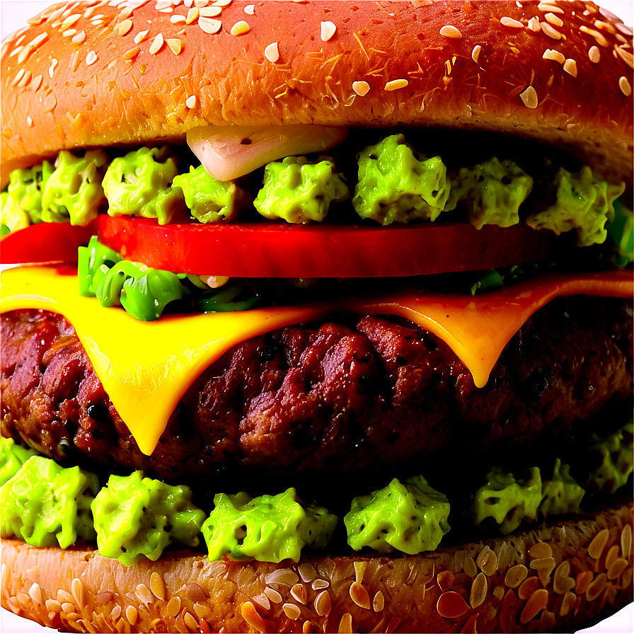Hamburger With Guacamole Png 13 PNG