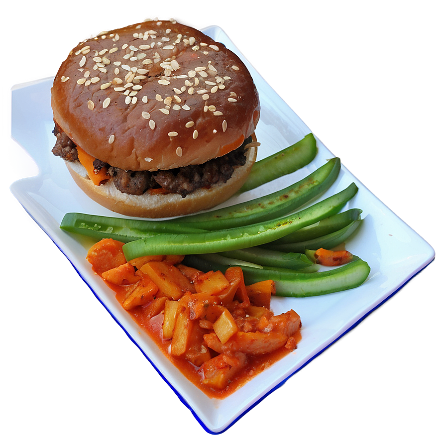 Hamburger With Kimchi Png 05242024 PNG