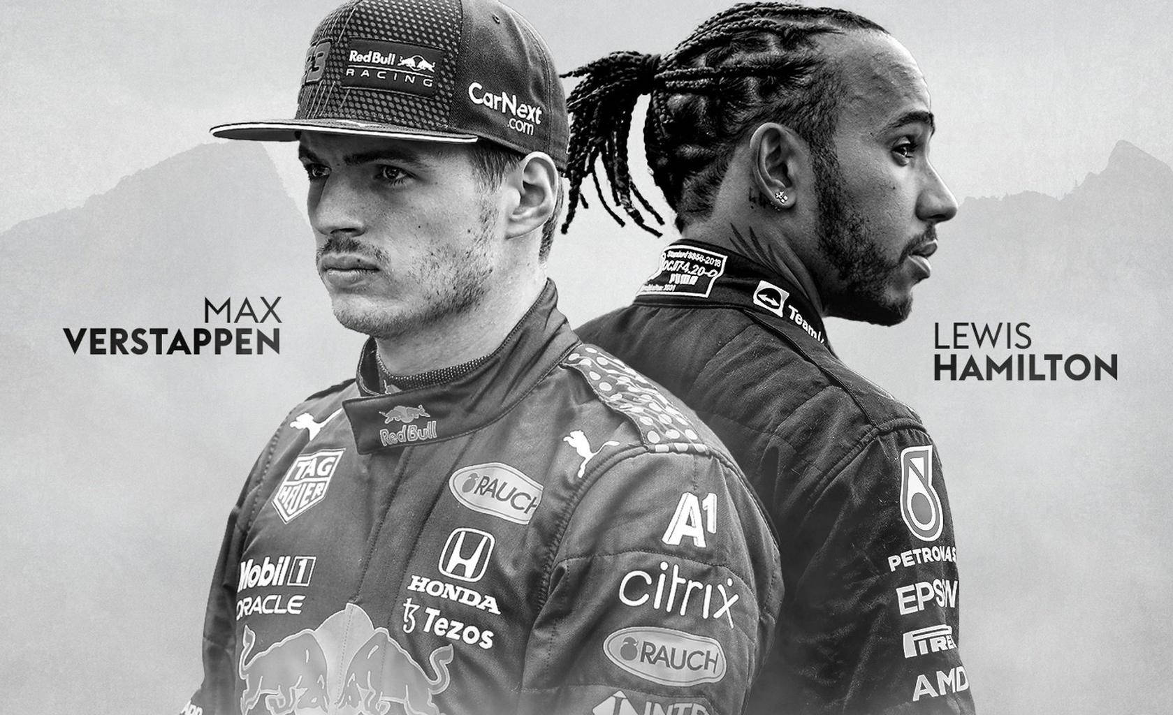 Hamilton And Verstaett Are Standing Next To Each Other Wallpaper