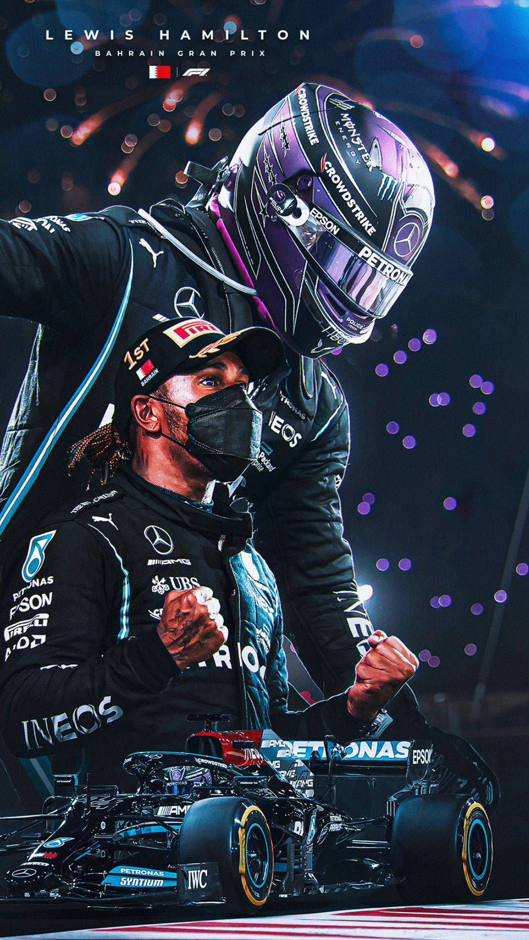 Lewis Hamilton styrer sin vej til sejr Wallpaper