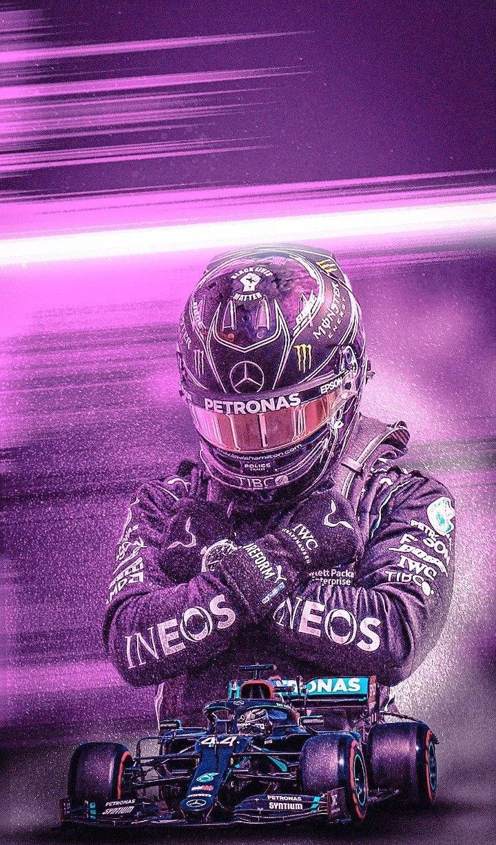 Lewishamilton Vinner 2019 F1-mästerskapet Med Mercedes Som Dator- Eller Mobilbakgrund. Wallpaper