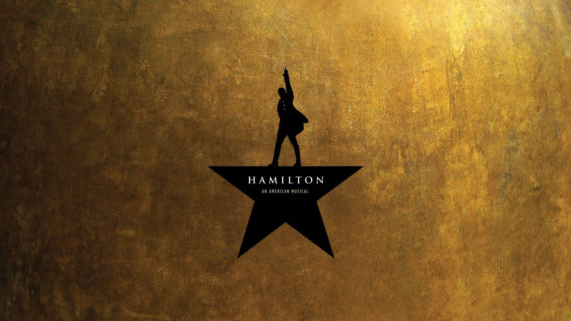 Hamilton Musical Gold Poster