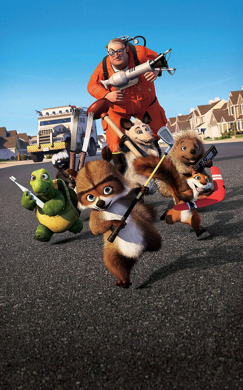 Hammy And Other Characters Over The Hedge Wallpaper