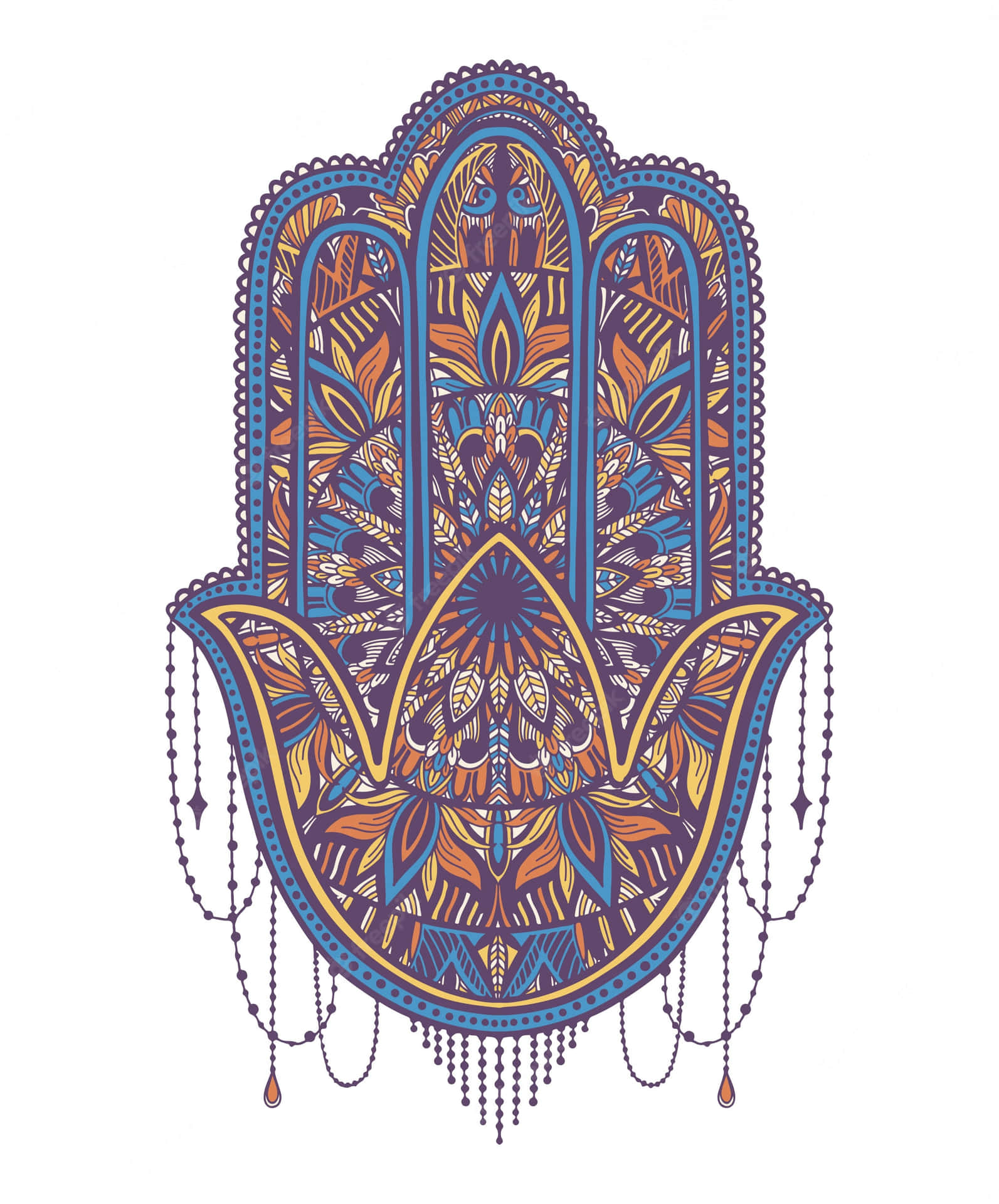 Spiritual Hamsa Hand Symbol Wallpaper