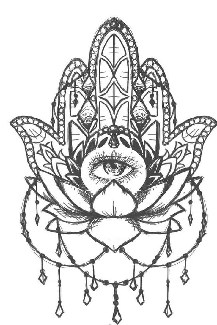 Lotus Flower Tattoo With Hamsa Hand | Best Flower Site