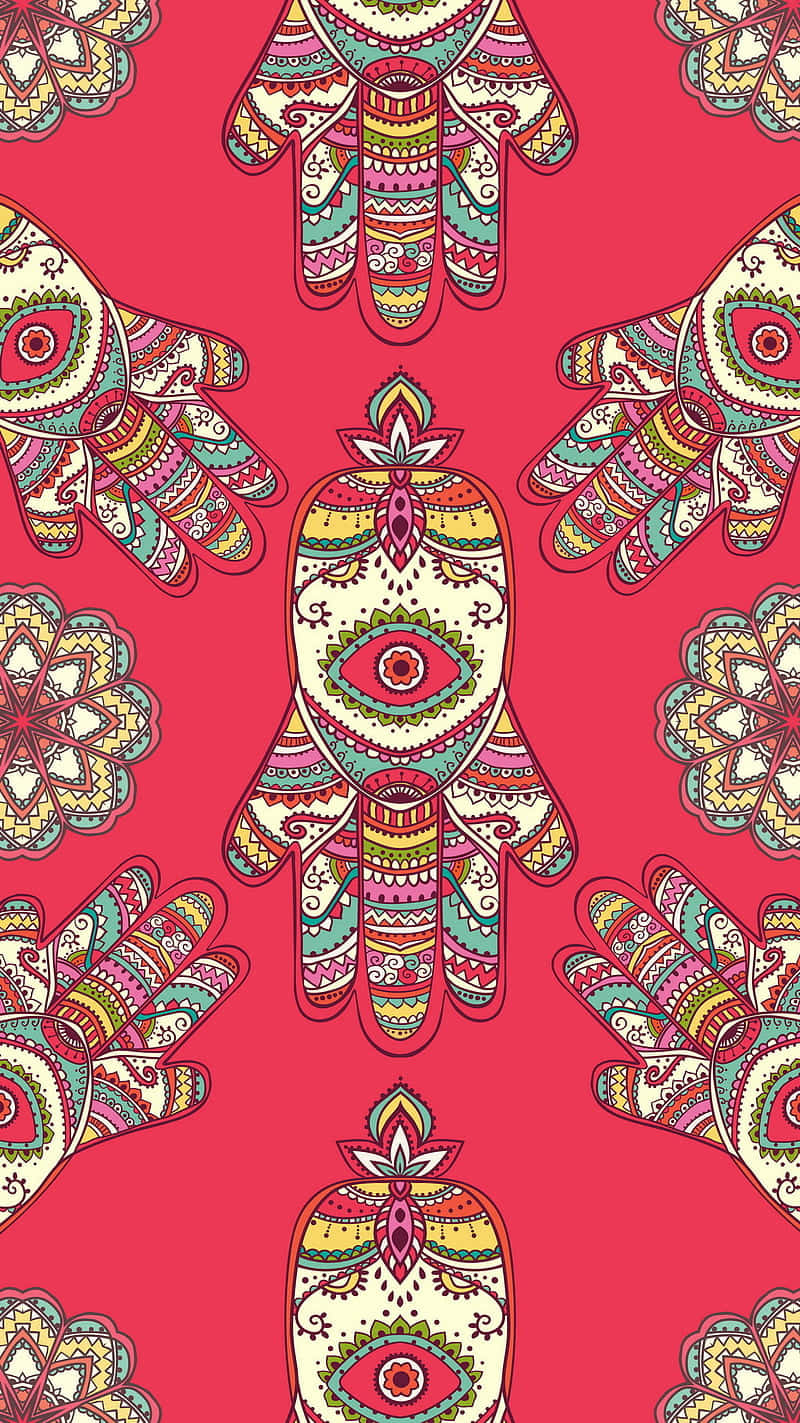 Hamsa Hand Symbol of Protection and Good Fortune Wallpaper