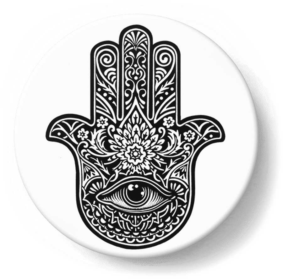 Hamsa Hand Decorative Plate PNG