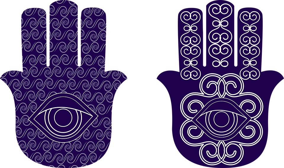 Hamsa Hands Evil Eye Protection PNG