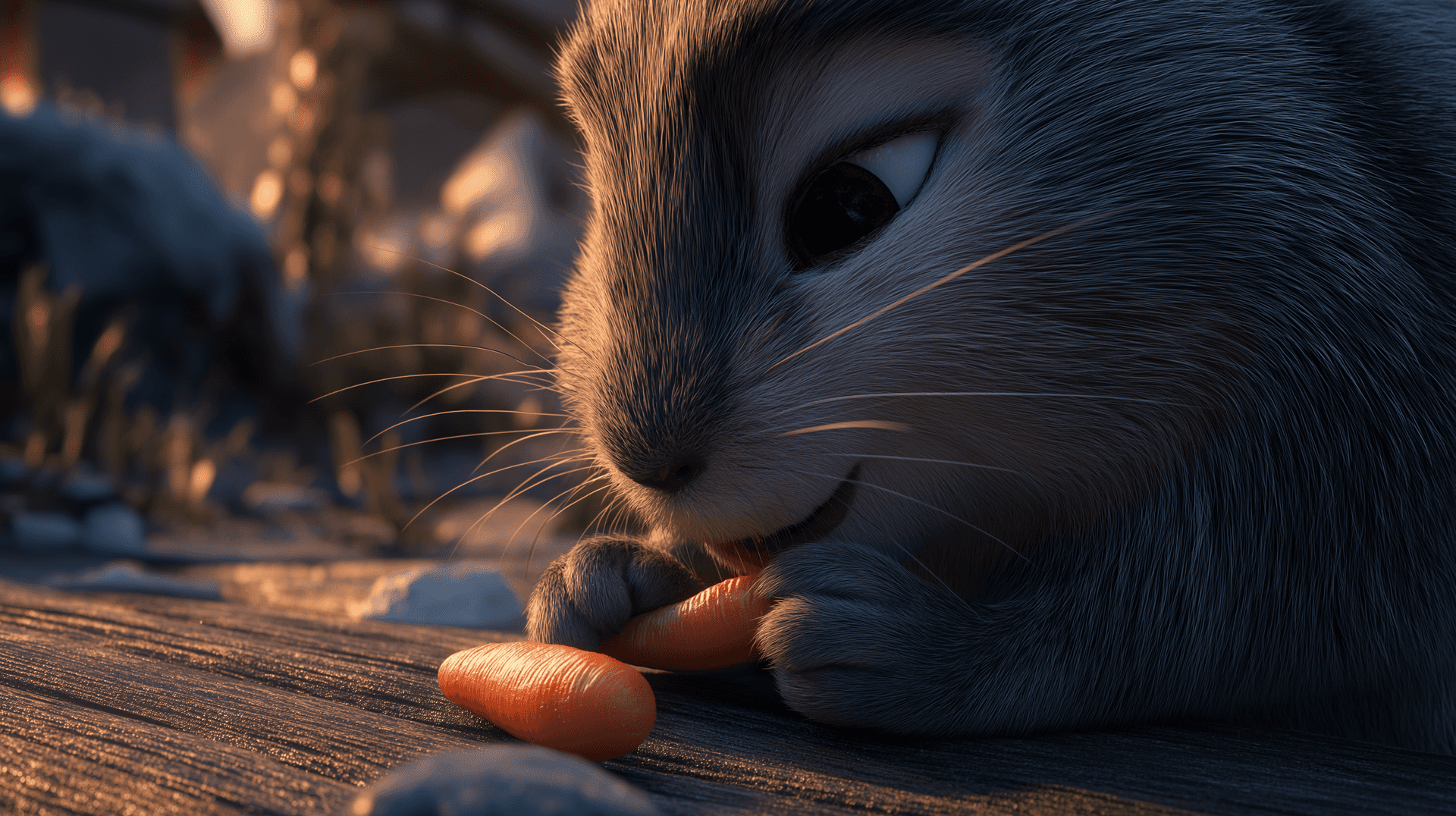 Hamster Eating Carrot Wallpaper