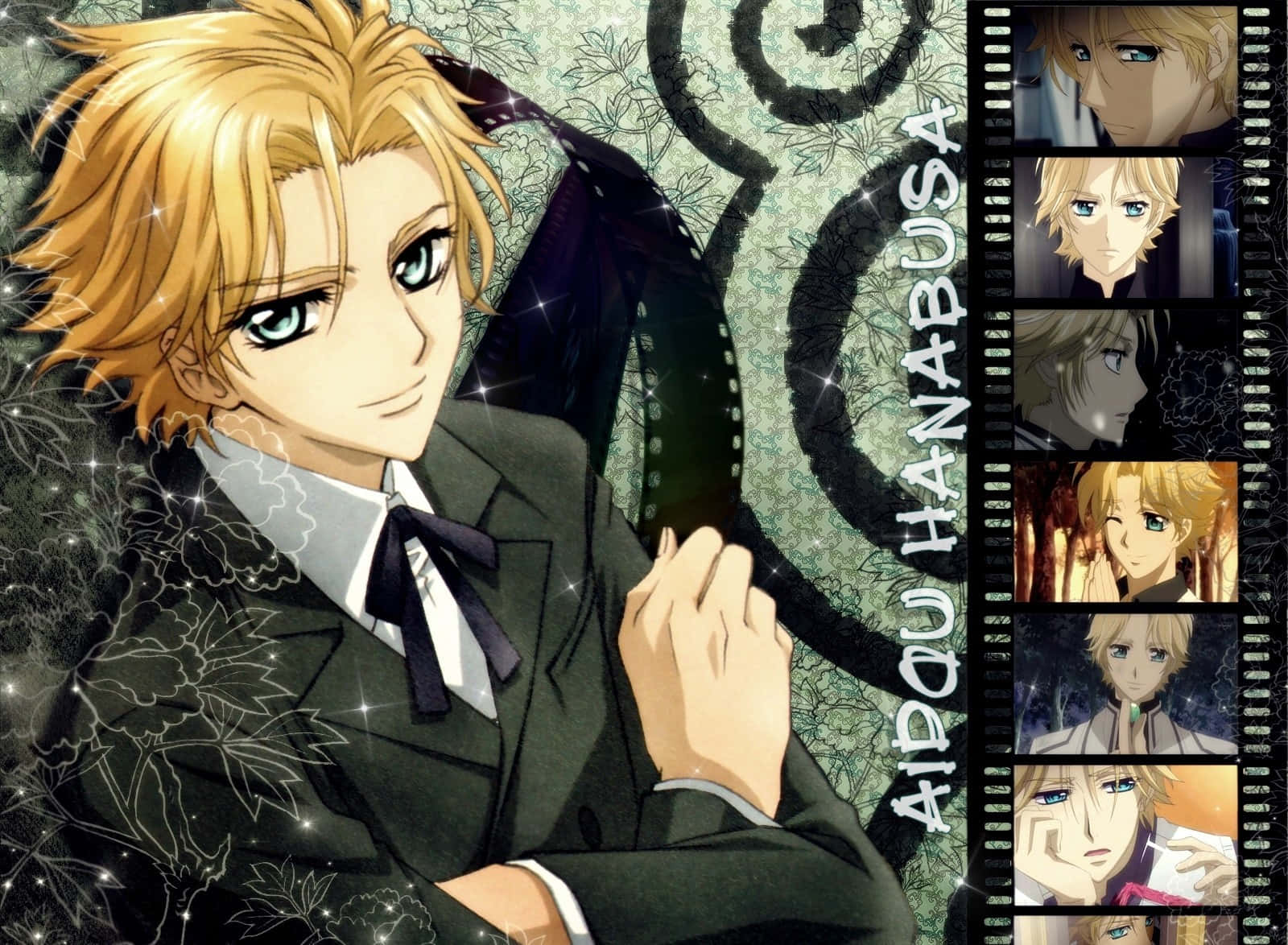 Hanabusa Aido Anime Personage Collage Achtergrond