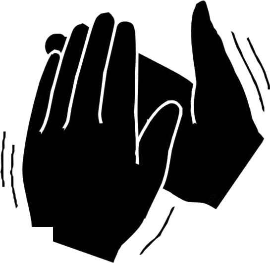 Hand Clapping Silhouette PNG