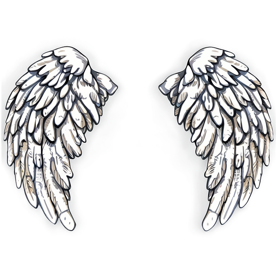 Download Hand-drawn Angel Wings Model Png Sls | Wallpapers.com