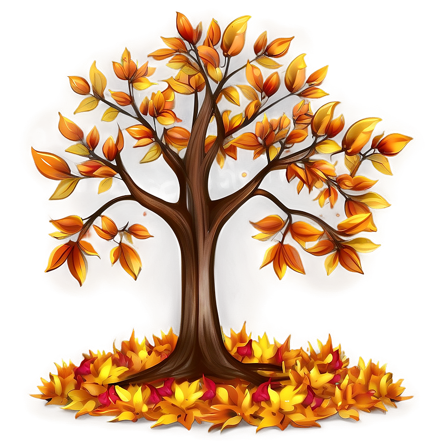 Hand Drawn Autumn Tree Png Tjh PNG