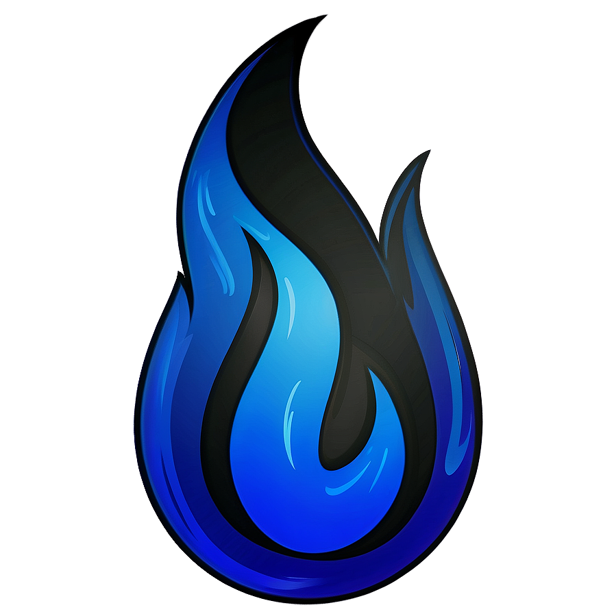 Hand-drawn Blue Flame Png Xcp PNG