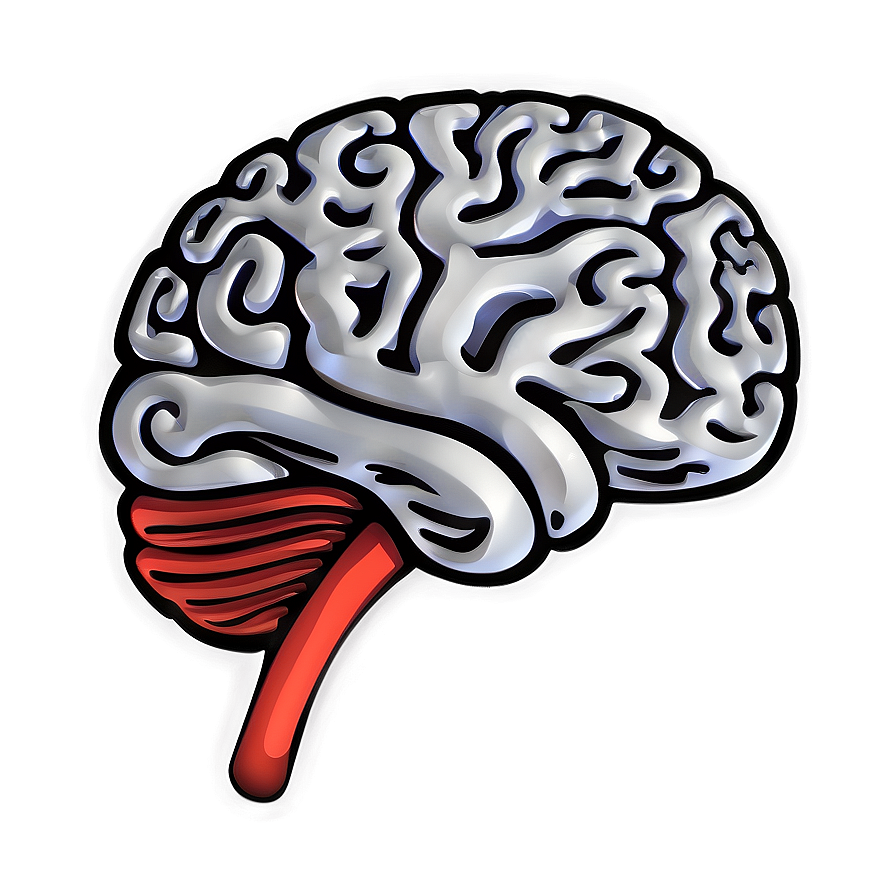 Hand-drawn Brain Outline Png 06272024 PNG