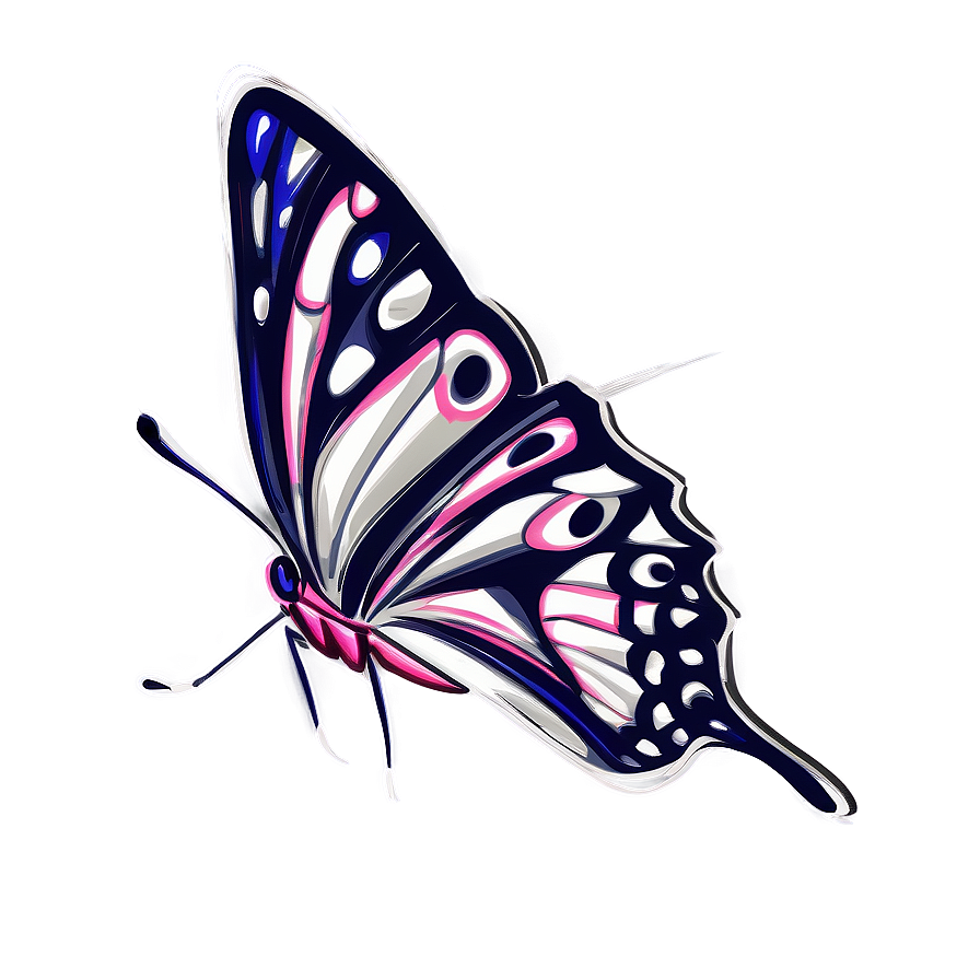 Hand Drawn Butterfly Sketch Png 04292024 PNG
