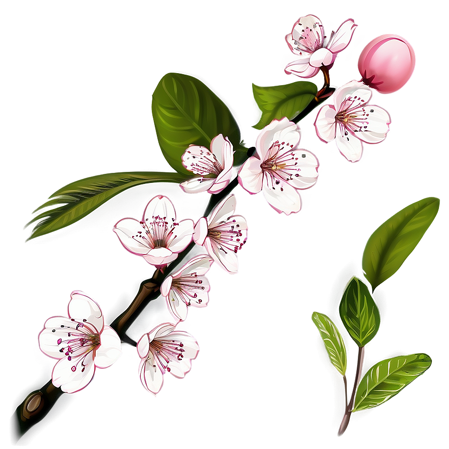 Hand Drawn Cherry Blossom Sketch Png Fam25 PNG