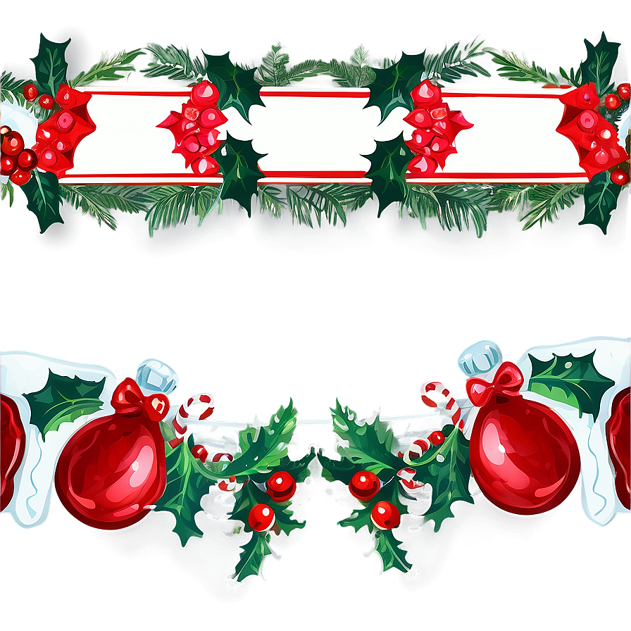 Hand Drawn Christmas Border Png Tfi PNG