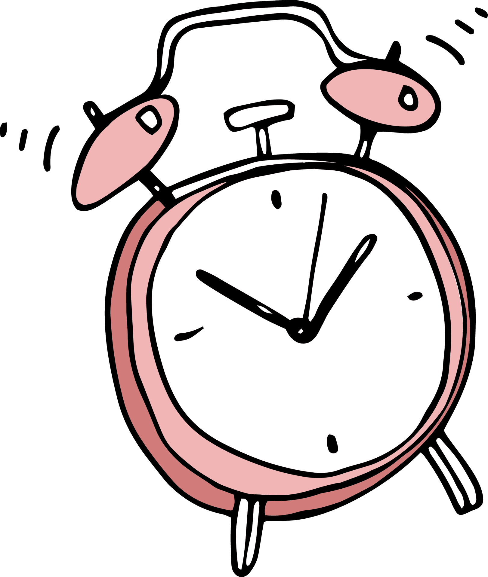 Hand Drawn Classic Alarm Clock PNG