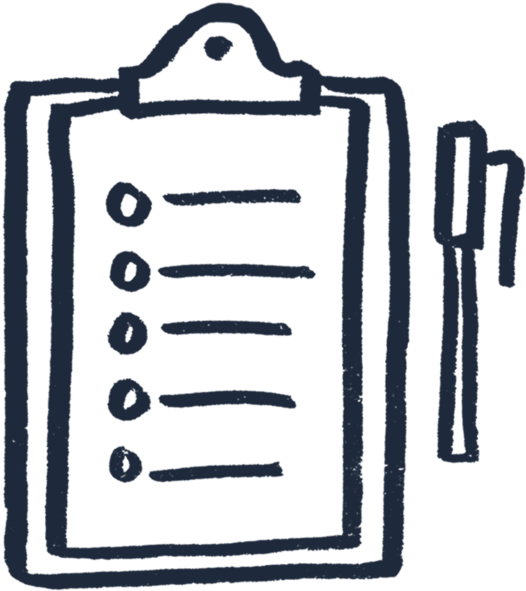 Hand Drawn Clipboardand Pencil PNG