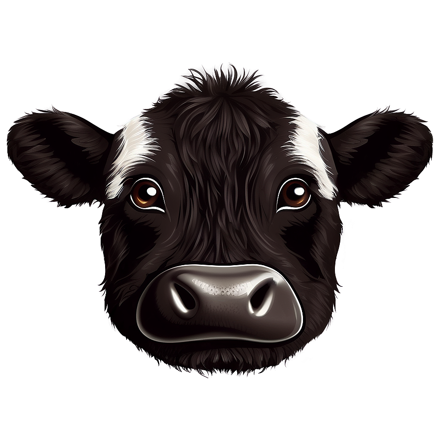 Hand Drawn Cow Face Png Avl45 PNG