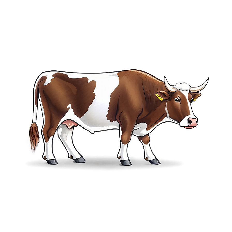 Hand Drawn Cow Png 37 PNG