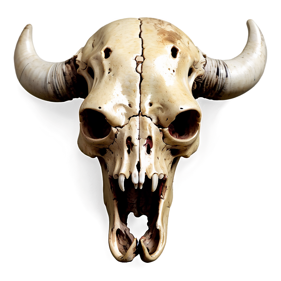 Hand-drawn Cow Skull Png 06132024 PNG