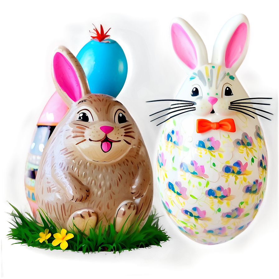 Hand Drawn Easter Bunny Png Dye95 PNG