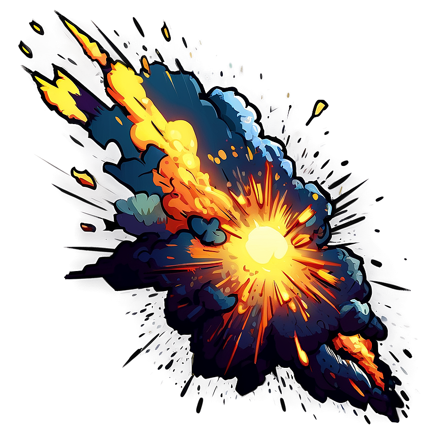 Hand-drawn Explosion Sketch Png 04302024 PNG