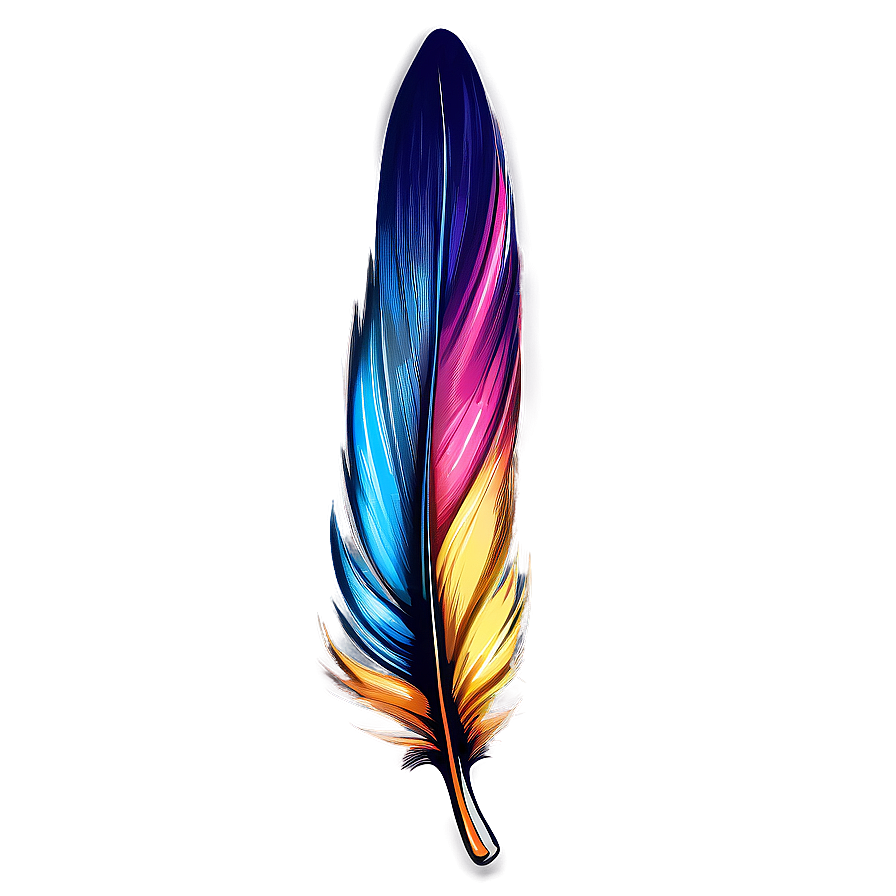 Hand-drawn Feather Sketch Png 47 PNG