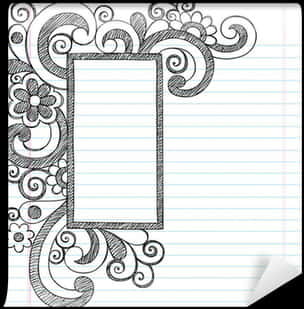 Hand Drawn Floral Border Design PNG