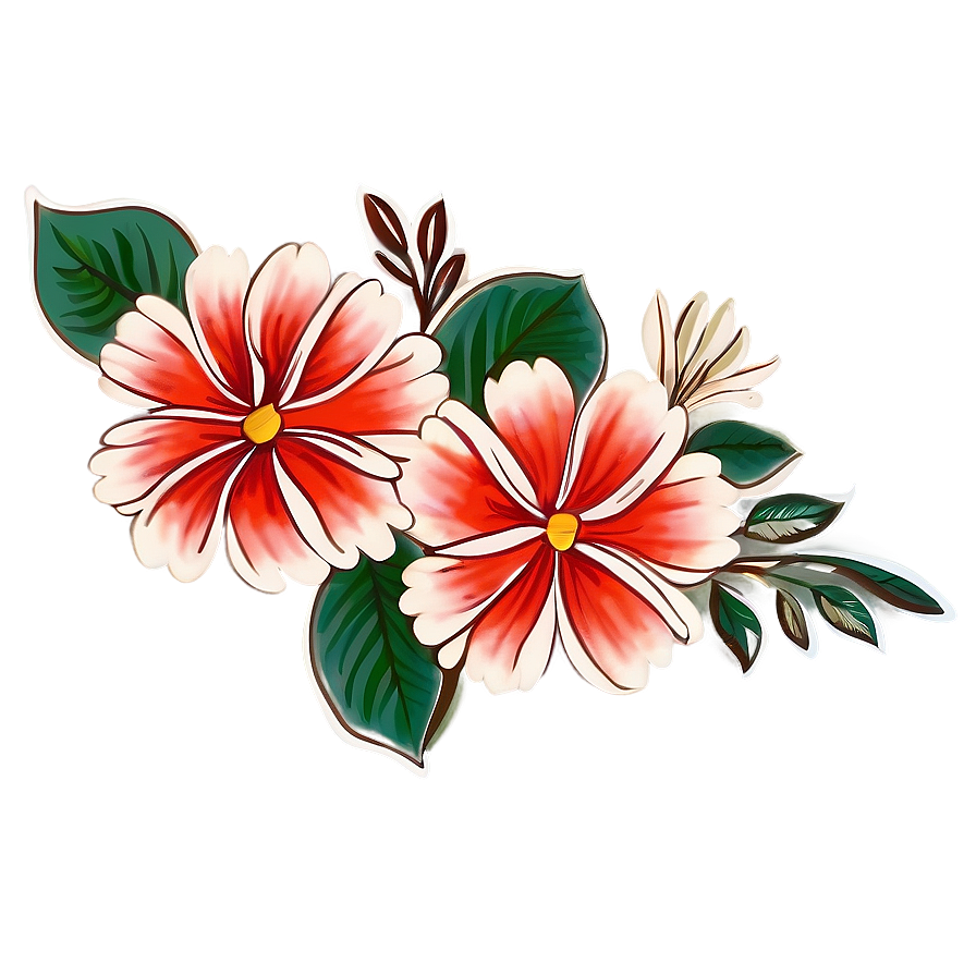 Hand Drawn Flower Border Png Jle69 PNG