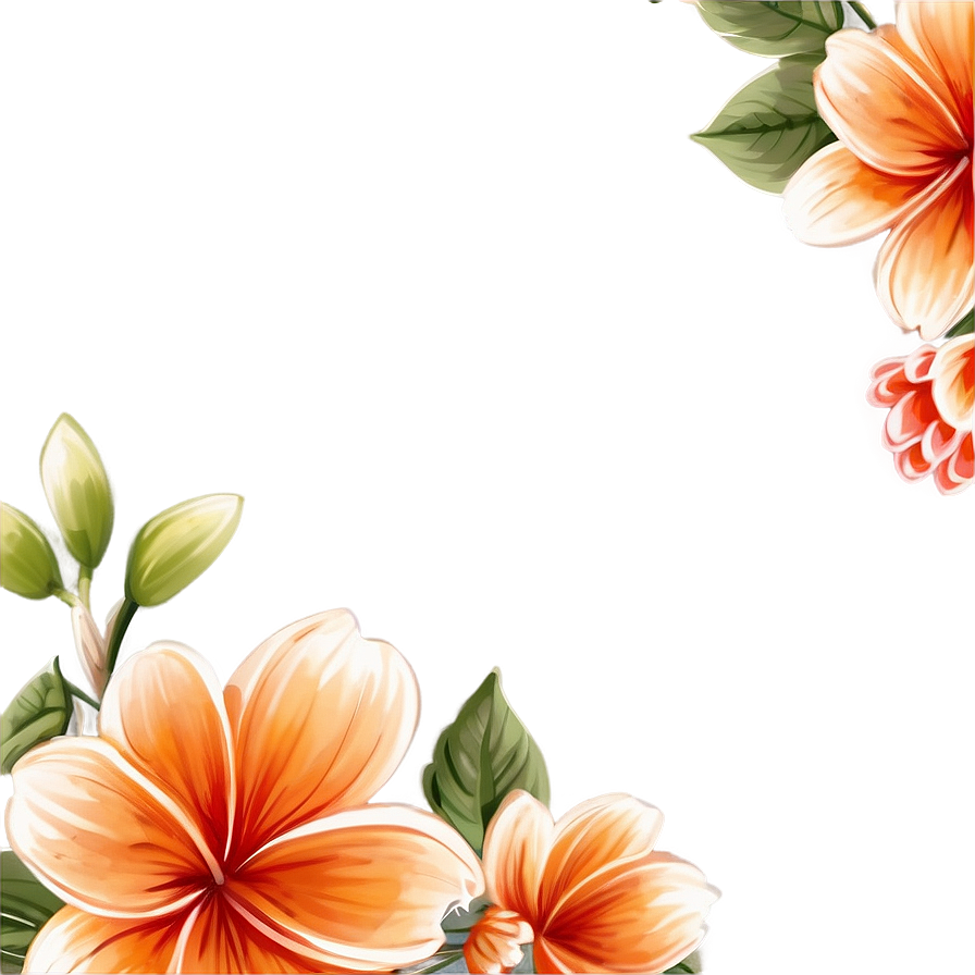 Hand Drawn Flower Border Png Pig21 PNG