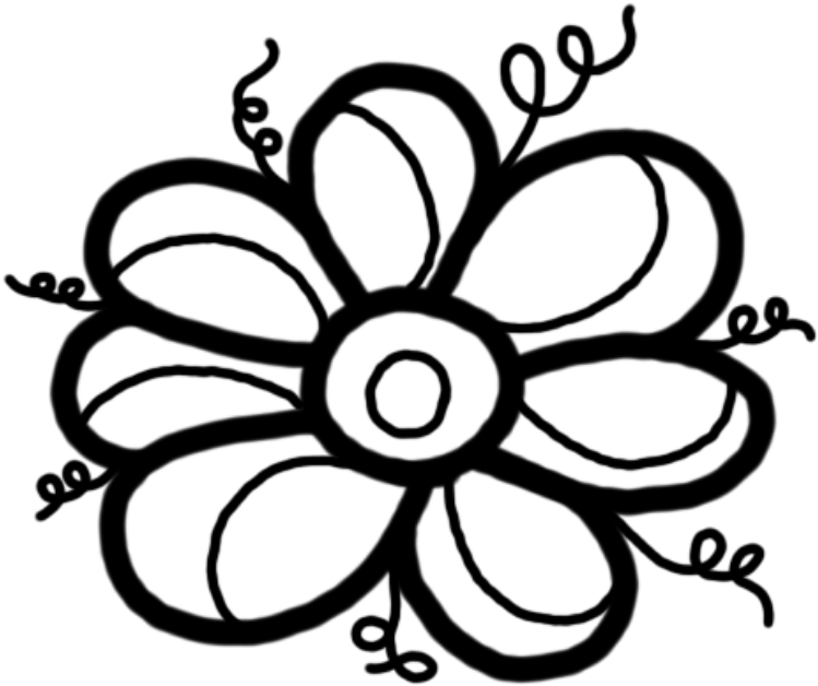Hand Drawn Flower Doodle.png PNG