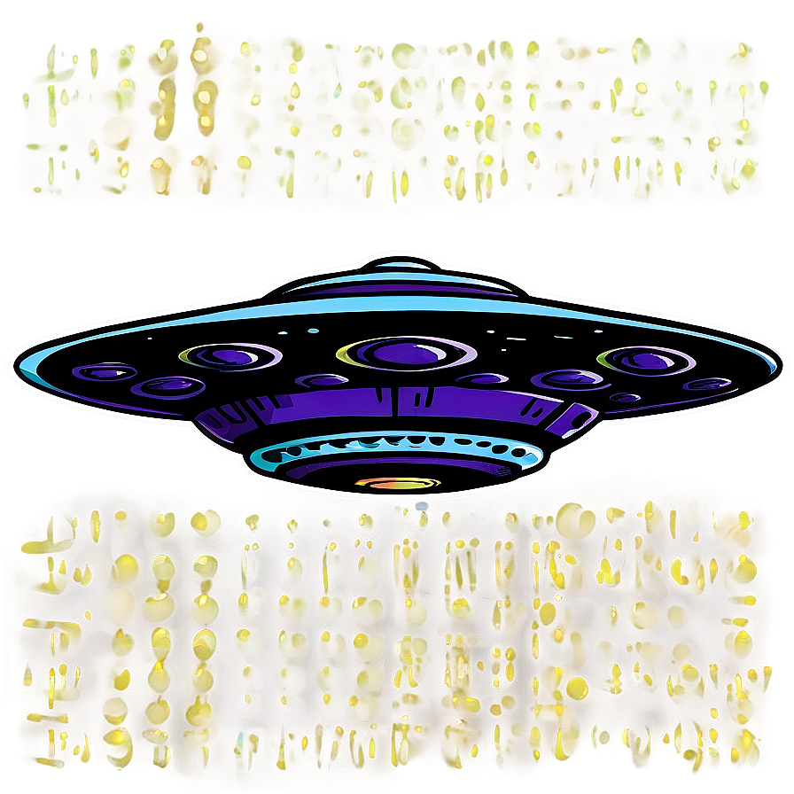 Hand-drawn Flying Saucer Doodle Png 06202024 PNG