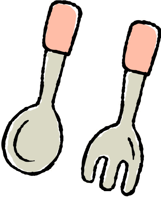 Hand Drawn Forkand Spoon PNG